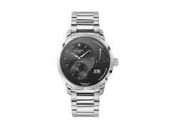 Glashütte Original PanoReserve Handaufzug Edelstahl 40mm graues Zifferblatt Metallband – Herrenuhren Uhr mit Datum aus Edelstahl. Das Gehäuse ist rund und silber. Das Edelstahlarmband ist grau. Das Zifferblatt ist ein Index in grau.