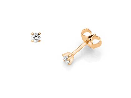 N1 Diamonds Ohrstecker 4er Krappe Rosegold 0,20ct – Ohrschmuck Ohrstecker aus 585 Rotgold.
