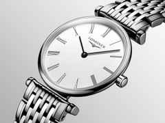 Longines La Grande Classique Quarz Edelstahl 24mm weißes Zifferblatt Metallband – Damenuhren Uhr ohne Datum aus Edelstahl. Das Armband ist ein Edelstahlarmband. Der Zifferblatt ist römisch. – Ansicht 2