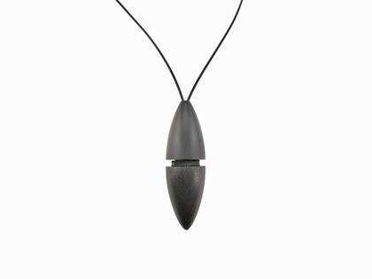 Henrich & Denzel Anhänger Ebenholz navetteförmig 7,8cm für Ring – Anhänger Anhänger ohne Besatz in schwarz und aus Sonstiges.