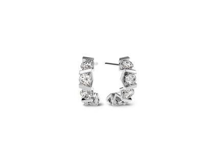 Niessing Vivida Creolen Platin 3,5mm mit Brillanten 1,60ct – Ohrschmuck Ohrstecker aus 950 Platin.