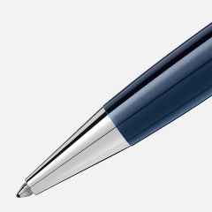 Montblanc Around the World in 80 Days Classique Kugelschreiber blau – Schreibgeräte Kugelschreiber aus Edelharz und und platiniert. – Ansicht 2