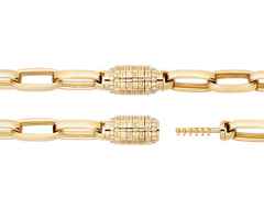 Capolavoro Love Lock 01 Armband Gelbgold 17cm mit Brillanten 0,323ct – Armschmuck Armband aus 750 Gelbgold. – Ansicht 3