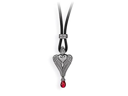 Drachenfels Design Carpe Diem Silber Anhänger Granat – Anhänger Anhänger ohne Besatz aus 925 Silber.