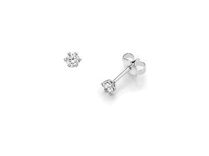 N1 Diamonds Ohrstecker 6er Krappe Weißgold 0,16ct – Ohrschmuck Ohrstecker aus 585 Weißgold.