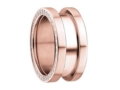 Bering Arctic Symphony Außenring breit Zirkonia seitlich Edelstahl IP Rosé – Ringe Ring mit Besatz aus Edelstahl, IP beschichtet und und .