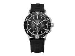 Maurice Lacroix Pontos S Solar Chronograph Quarz Edelstahl 42mm schwarzes Zifferblatt schwarzes Kautschukband – Herrenuhren Chronograph aus Aluminium, Edelstahl und Kautschuk. Das Gehäuse ist rund und silber. Das Kautschuk / Kunststoff / Silikon Armband ist schwarz. Das Zifferblatt ist ein Index in schwarz.