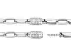 Capolavoro Love Lock 01 Armband Weißgold 17cm mit Brillanten 0,323ct – Armschmuck Armband aus 750 Weißgold. – Ansicht 3