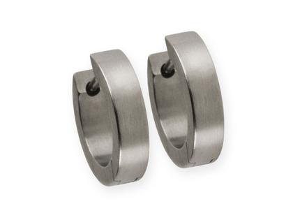 Ernstes Design E112 Scharniercreolen – Ohrschmuck Creolen aus Edelstahl.