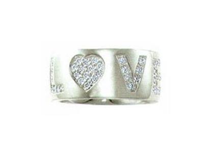 Thomas Sabo Damenring Zirkonia weiß – Ringe Ring mit Besatz aus 925 Silber.
