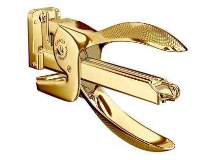 El Casco Heftzange aus Messing vergoldet – Büroaccessoires Tischhefter in gelbgold und aus Messing und vergoldet. – Ansicht 2