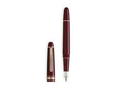 Montblanc Meisterstück Burgundy Red Classique Füllfederhalter M rotes Edelharz vergoldet – Schreibgeräte Füllfederhalter in rot und aus 585 Gelbgold, Edelharz und vergoldet.