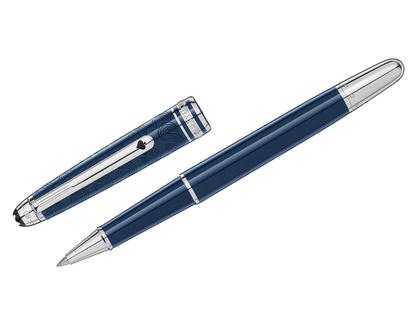 Montblanc Around the World in 80 Days Classique Rollerball blau – Schreibgeräte Rollerball aus Edelharz und und platiniert.