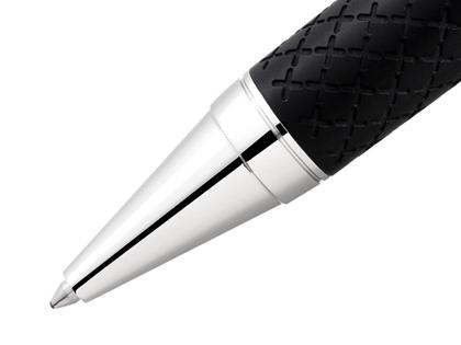 Montblanc Writers Edition                   2023: Robert Louis Stevenson Limited Edition Kugelschreiber – Schreibgeräte Kugelschreiber in schwarz und aus 750 Gelbgold, Edelharz, Metall, platiniert und rhodiniert. – Ansicht 2