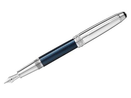 Montblanc Meisterstück Solitaire Doué Blue Hour Classique Füllfederhalter – Schreibgeräte Füllfederhalter aus 750 Gelbgold und und platiniert.