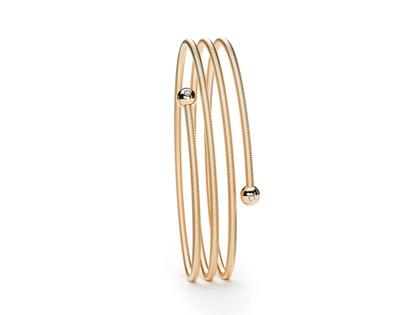 Niessing Colette C Embrace Armreif 3-fach Fine Rose mit zweifachem Besatz – Armschmuck Armreif aus 750 Gelbgold.