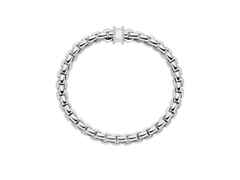 Fope Eka Flex'It Armband  mittel Weißgold 1 Ronde mit Brillanten 0,21ct M flexibel – Armschmuck Armband aus 750 Weißgold. – Ansicht 3
