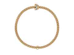 Fope Prima  Armband mit Brillanten Gelbgold – Armschmuck Armband aus 750 Gelbgold, 750 Weißgold und und . – Ansicht 2