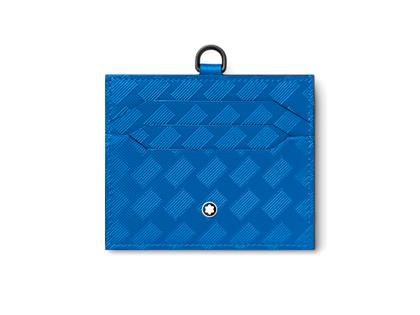 Lederwaren Leder Visitenkartenetui in blau und aus Leder.