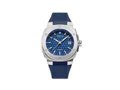 Alpina Alpiner Extreme Solarmetre Quarz Edelstahl 38mm blaues Zifferblatt blaues Kautschukband – Herrenuhren Uhr mit Datum aus Edelstahl und Kautschuk. Das Gehäuse ist rund und silber. Das Kautschuk / Kunststoff / Silikon Armband ist blau. Das Zifferblatt ist ein Index in blau.