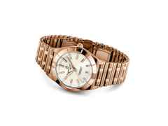 Breitling Chronomat 32 Quarz Rotgold weißes Zifferblatt Metallband – Damenuhren Uhr mit Datum aus 750 Rotgold. Das Gehäuse ist rund und roségold. Das Goldarmband ist roségold. Das Zifferblatt ist ein Index in weiß. – Ansicht 2