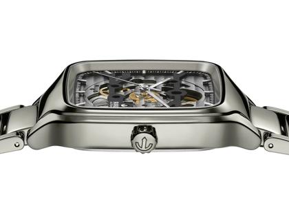 Rado True Square Automatik Skeleton Keramik grau 38mm Keramikband grau – Herrenuhren Uhr ohne Datum aus Keramik und Titan. Das Gehäuse ist quadratisch und grau. Das Keramikarmband ist grau. Das Zifferblatt ist skelettiert und grau. – Ansicht 3