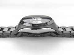 Rado HyperChrome Gent Automatic Chronograph XXL Limited Edition Plasmakeramik R32022102 Full Set mit Garantie Occasion – Herrenuhren Chronograph aus Edelstahl und Keramik. Das Gehäuse ist rund und grau. Das Keramikarmband ist grau. Das Zifferblatt ist arabisch Index und blau. – Ansicht 4