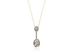 Nanis Ipanema Collier Gelbgold Rutilquarz dunkel – Halsschmuck Collier aus 750 Gelbgold.