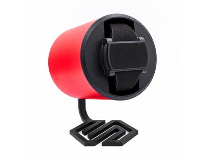 Swiss Capsule Uhrenbeweger Single  rot – Uhrenbeweger Uhrenbeweger für 1 Uhr in rot und aus Edelstahl und Kunststoff.