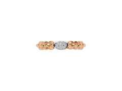 Fope Eka Tiny Ring schmal Roségold mit Diamanten Pave – Ringe Ring mit Besatz aus 750 Rotgold, 750 Weißgold und und . – Ansicht 3