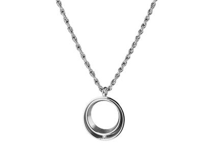 Ernstes Design Anhänger Edelstahl mit Brillant 0,020ct – Anhänger Anhänger mit Besatz aus Edelstahl.