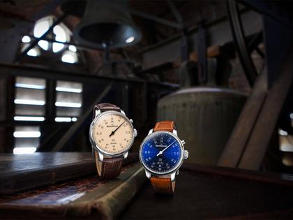 MeisterSinger Bell Hora Edelstahl beiges Zifferblatt braunes Lederband – Herrenuhren Uhr ohne Datum aus Edelstahl. Das Gehäuse ist rund und silber. Das Lederarmband ist braun. Das Zifferblatt ist arabisch und beige. – Ansicht 3