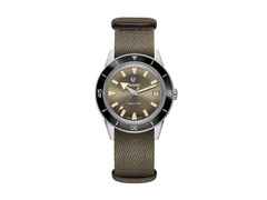 Rado Captain Cook Edelstahl braun Lederband Limited Edition – Herrenuhren Uhr mit Datum aus Edelstahl und Keramik. Das Gehäuse ist rund und silber. Das Lederarmband ist braun. Das Zifferblatt ist ein Index in braun. – Ansicht 3