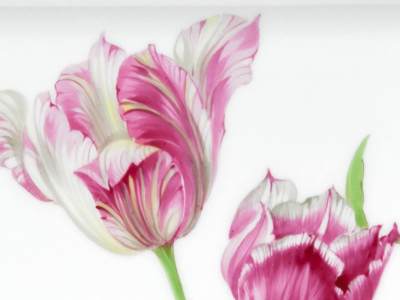 Meissen Vide-Poche  groß "Tulpen" – Porzellanwaren Porzellandekoration in weiß und aus Porzellan. – Ansicht 2