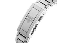 TAG Heuer Aquaracer Professional 300 GMT Automatik Edelstahl 42mm blaues Zifferblatt Metallband – Herrenuhren Uhr mit Datum aus Edelstahl und Keramik. Das Gehäuse ist rund und silber. Das Edelstahlarmband ist silber. Das Zifferblatt ist ein Index in blau. – Ansicht 6