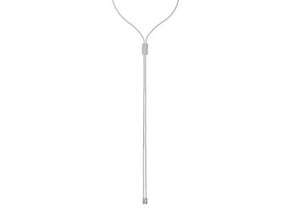 Fope Aria  Y-Collier  Weißgold 90cm längenverstellbar 1 Schmuckelement schmal mit Brillanten 1,06ct – Halsschmuck Collier aus 750 Weißgold.