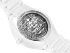 Rado True Thinline X Great Gardens of the World - Chapter 9 "Araukarie" Automatik Hightech-Keramik weiß – Damenuhren Uhr ohne Datum aus Keramik und Titan. Das Gehäuse ist rund und weiß. Das Keramikarmband ist weiß. Das Zifferblatt ist ohne Zeichen und weiß. – Ansicht 4