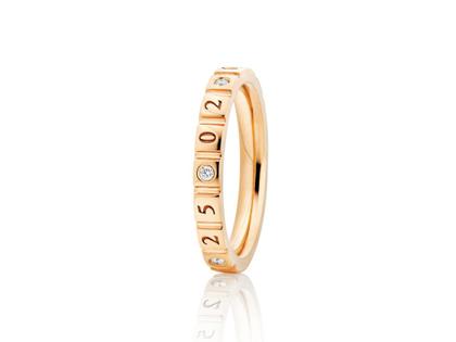 Capolavoro Love Lock Ring Roségold mit Brillanten 0,050ct – Ringe Ring aus 750 Rotgold.