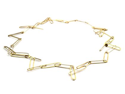 Georg Spreng Clip Collier Gelbgold 116cm – Halsschmuck Collier aus 750 Gelbgold.