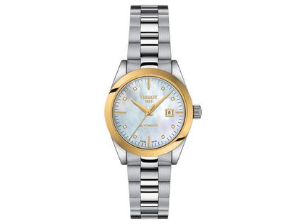 Tissot T-My Lady Damenuhr Automatic Edelstahl und Gelbgold