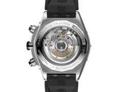 Breitling Super Chronomat B01 44 Edelstahl schwarzes Zifferblatt schwarzes Kautschukband – Herrenuhren Chronograph aus Edelstahl. Das Gehäuse ist rund und silber. Das Kautschuk / Kunststoff / Silikon Armband ist schwarz. Das Zifferblatt ist ein Index in schwarz. – Ansicht 2