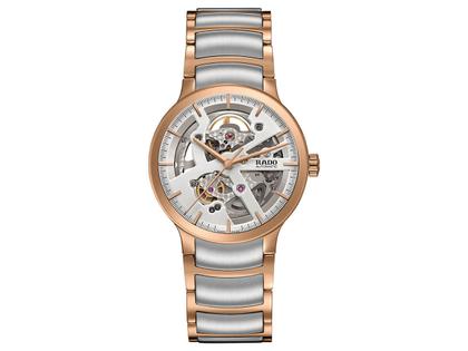 Rado Centrix Automatic Open Heart L PVD rosegold silber Edelstahlband kaufen