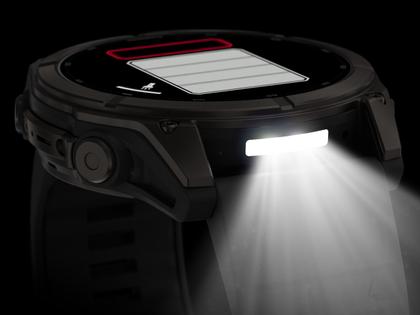 Garmin Fenix 9 faserverstärktes Polymer 51mm digitales Display schwarzes Silikonband – Herrenuhren Uhr Multifunktion aus Kautschuk, Kunststoff und Titan. Das Gehäuse ist rund und schwarz. Das Kautschuk / Kunststoff / Silikon Armband ist schwarz. Das Zifferblatt ist digital und schwarz. – Ansicht 6