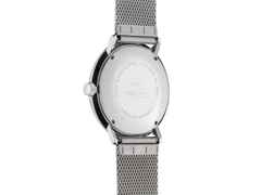 Junghans Max Bill Kleine Automatic Edelstahl 34mm silbernes Zifferblatt Metallband – Damenuhren Uhr mit Datum aus Edelstahl. Das Gehäuse ist rund und silber. Das Edelstahlarmband ist silber. Das Zifferblatt ist ein Index in silber. – Ansicht 3
