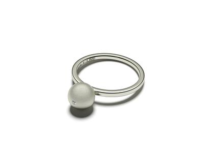 Niessing Now Galaxy  Ring  7mm Lime matt mit Brillant – Ringe Ring aus Silber-Gold Legierung - 90 S.