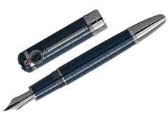 Montblanc Writers Edition                 2021: Special Edition Sir Arthur Conan Doyle Füllfederhalter – Schreibgeräte Füllfederhalter in blau und aus 750 Gelbgold, Edelharz und Ruthenium.