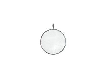 Meissen Anhänger Kristallglasur Weiß Silber 3cm mit Meissener Porzellan – Anhänger Anhänger ohne Besatz in silber und aus 925 Silber und Porzellan.