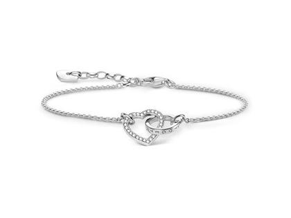 Thomas Sabo Together Armband Herz klein Silber mit Zirkonia – Armschmuck Armband aus 925 Silber.