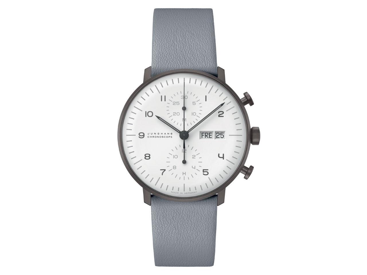 Junghans max bill by junghans Chronoscope schwarzer Edelstahl