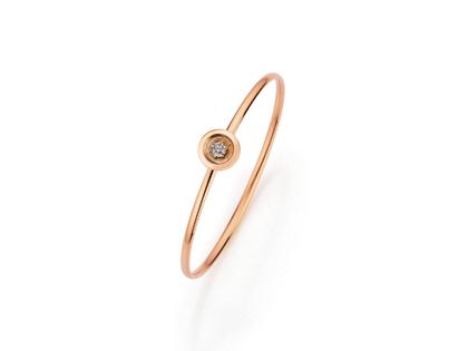 Jörg Heinz Swing Pure Armreif large Roségold mit Brillant 0,550ct naturbraun – Armschmuck Armreif in roségold und aus 750 Rotgold.